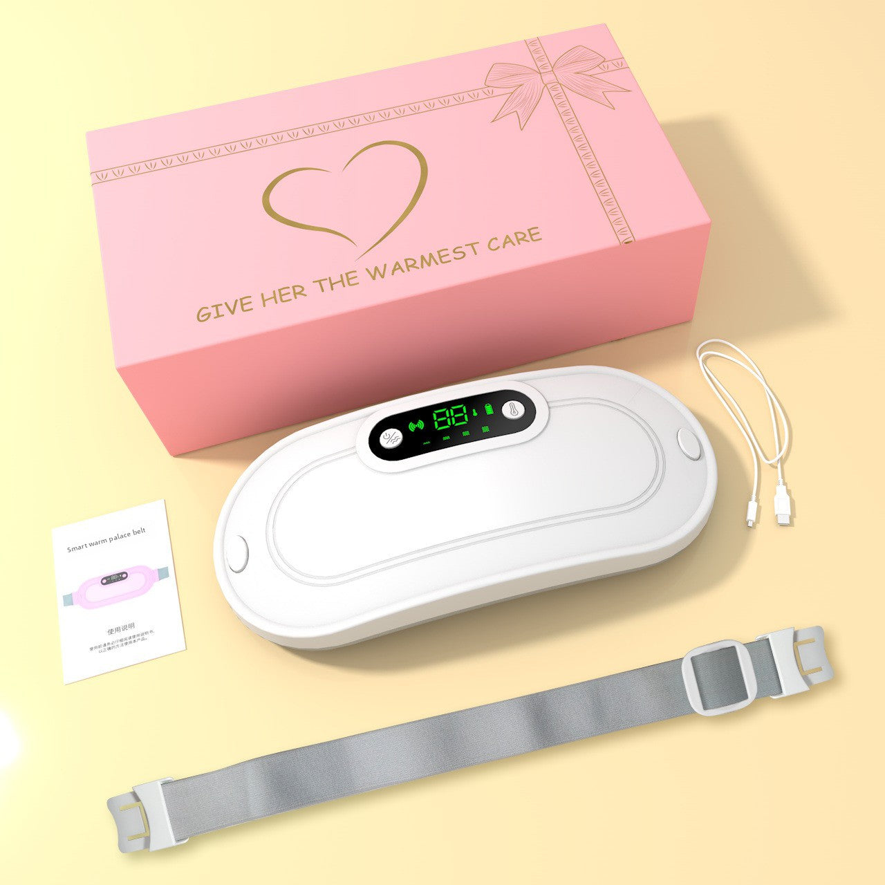 Portable Heating Pad with Vibration and Warmth