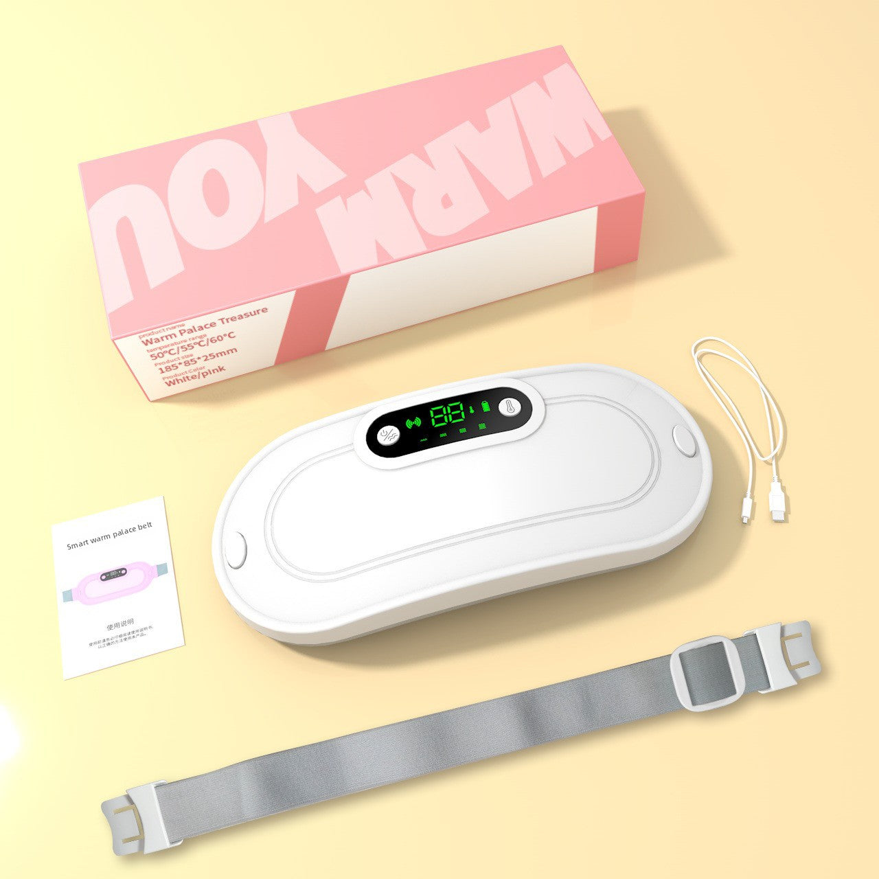 Portable Heating Pad with Vibration and Warmth