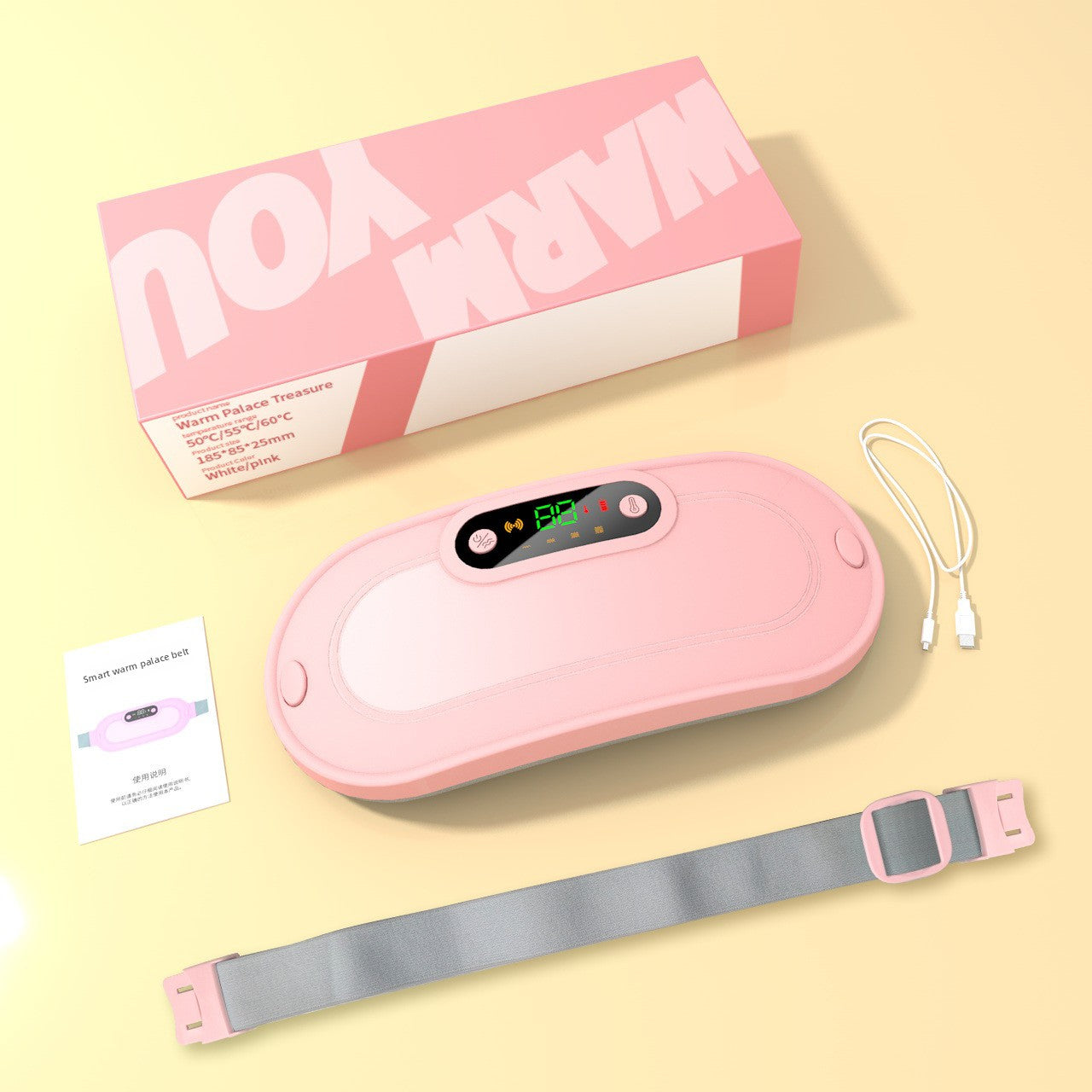 Portable Heating Pad with Vibration and Warmth