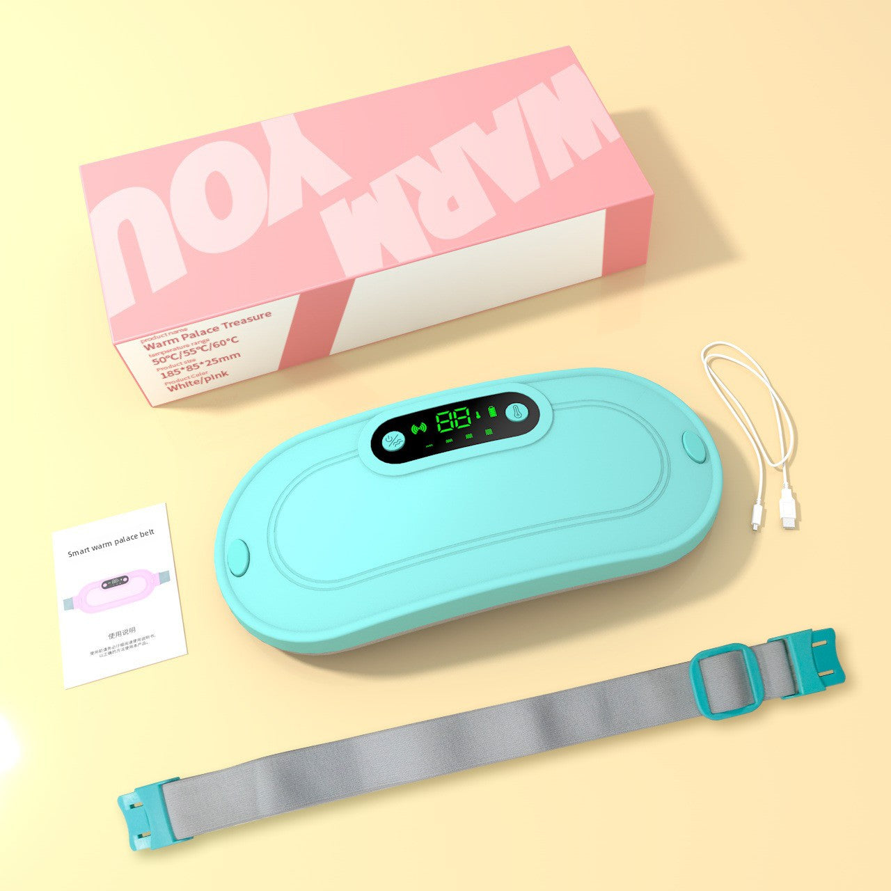 Portable Heating Pad with Vibration and Warmth